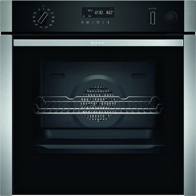 Neff N50 B4AVH1AH0B Slide & Hide Electric Single Oven with Added Steam and Catalytic Cleaning
