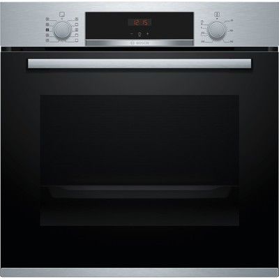 Bosch HRS534BS0B Serie 4 71L Electric Built-in Single Oven With Catalytic Liners