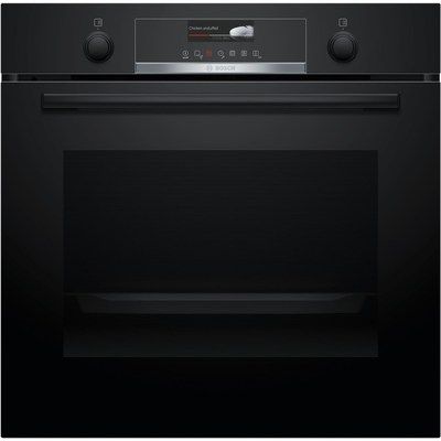 Bosch HRG579BB6B Serie 6 71L Built-in Electric Single Oven With Pyro & Steam Cooking