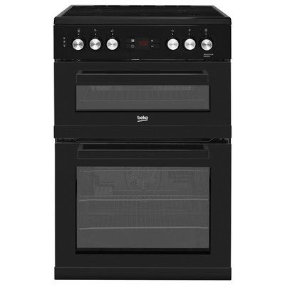 Beko KDC653K 60cm Double Oven Electric Cooker With Ceramic Hob