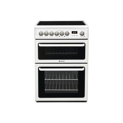 Hotpoint HAE60P 60cm Double Oven Electric Cooker