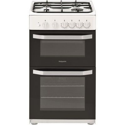 Hotpoint HD5G00KCW 50cm Double Cavity Gas Cooker