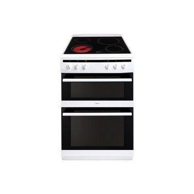 Amica AFC6520WH 60cm Double Oven Electric Cooker with Ceramic Hob