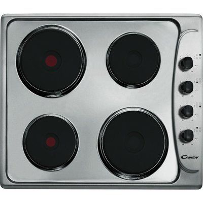 Candy CLE64X Electric Solid Plate Hob