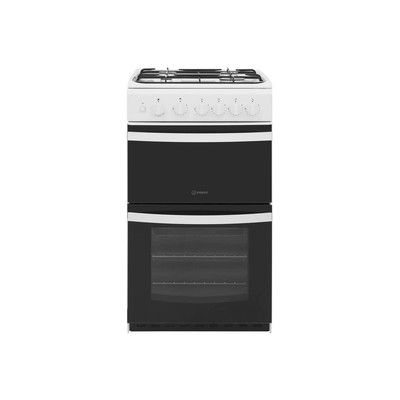Indesit ID5G00KCW 50cm Double Cavity Gas Cooker