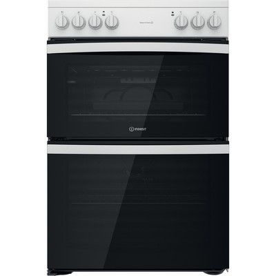 Indesit ID67V9KMW 60cm Double Oven Electric Cooker