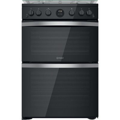 Indesit ID67G0MCB 60cm Double Oven Gas Cooker