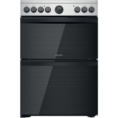 Indesit ID67V9HCX 60cm Double Oven Electric Cooker