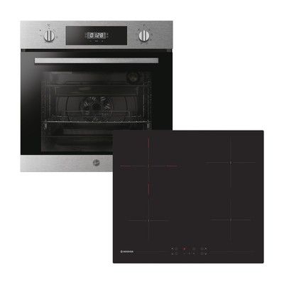 Hoover PHC3B25CXHH64DCT 8 Function Single Oven & Ceramic Hob Pack