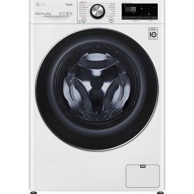 LG TurboWash 360 with AI DD V10 F6V1009WTSE WiFi-enabled 9kg 1600 Spin Washing Machine