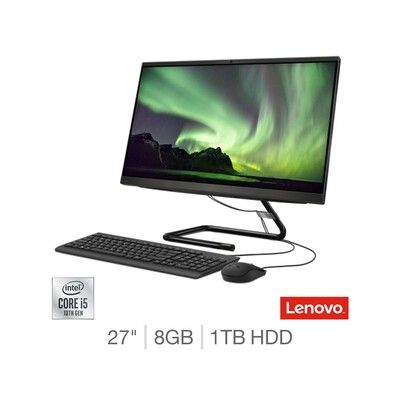 Lenovo Ideacentre AIO 3 Core i5-10400T 8GB 1TB SSD 27" FHD Windows 10 Home All-in-One PC