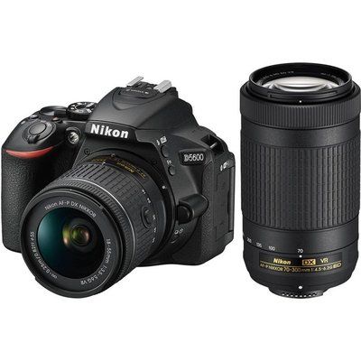 Nikon D5600 DSLR Camera with AF-P DX 18-55 mm f/3.5-5.6G VR Lens & 70-300 mm f/4.5-6.3G ED VR Camera Lens
