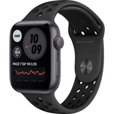 Apple Watch Series 6 - 44mm Space Grey Aluminum Case with Black Nike Sports Band