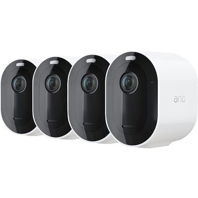 Arlo VMC4450P-100EUS Pro 4 2K Ultra HD Motion Sensing IP Wireless Camera - 4 Pack