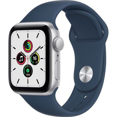 Apple Watch SE - 40mm Silver Case with Abyss Blue Sports Band