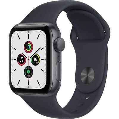 Apple Watch SE - 40mm Space Grey Case with Pure Platinum & Midnight Sports Band