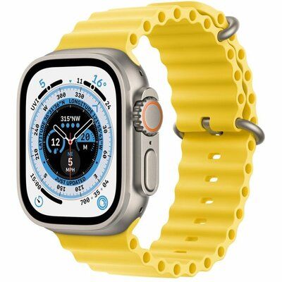 Apple Watch Ultra Cellular - 49mm Titanium Case with Yellow Ocean Band