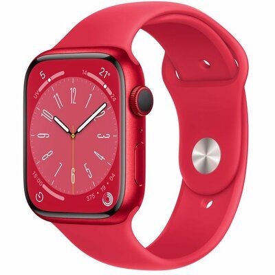 Apple Watch Series 8 - 45mm (PRODUCT)RED Case with (PRODUCT)RED Sports Band