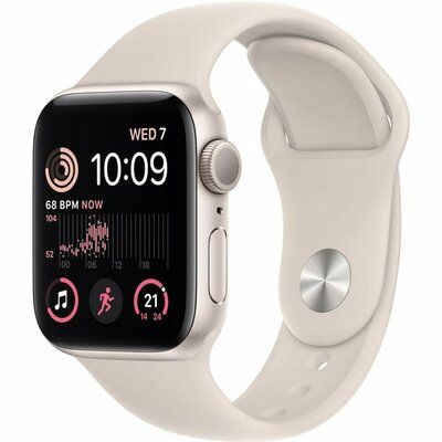 Apple Watch SE (2022) - 40mm Starlight Case with Starlight Sports Band