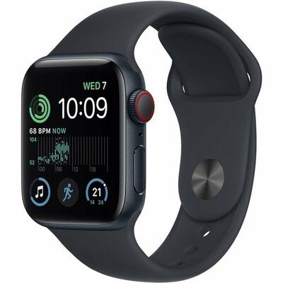 Apple Watch SE Cellular (2022) - 40mm Midnight Case with Midnight Sports Band