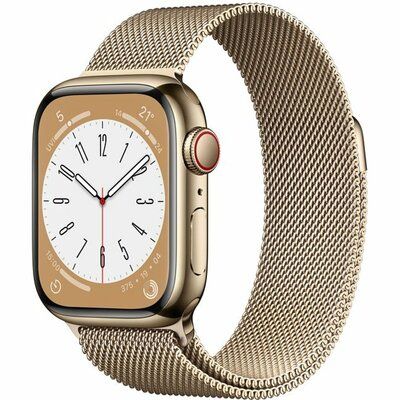 Apple Watch Series 8 Cellular - 41mm Gold Case with Gold Milanese Loop