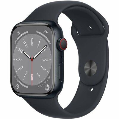 Apple Watch Series 8 Cellular - 45mm Midnight Case with Midnight Sports Band