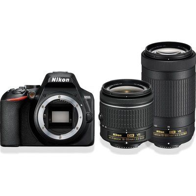 Nikon D3500 DSLR Camera with AF-P DX NIKKOR 18-55 mm f/3.5-5.6G VR & 70-300 mm f/4.5-6.3G ED VR Lens