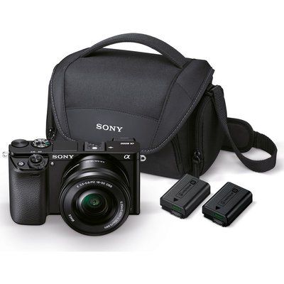 Sony a6000 Mirrorless Camera with 16-50 mm f/3.5-5.6 Lens & Accessories