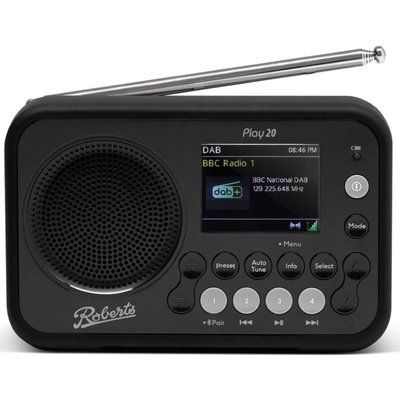 Roberts PLAY20BK Portable DAB+/FM Bluetooth Radio
