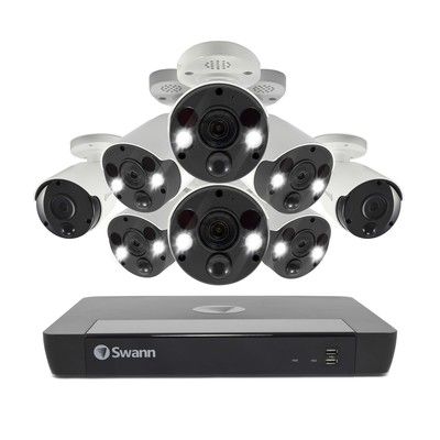 Swann SWNVK-1686802B6FB-EU 8 Camera 4K Ultra HD NVR CCTV System with 2TB HDD