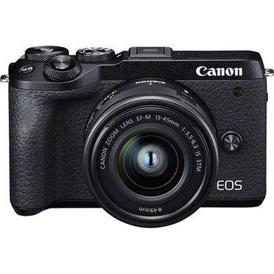Canon EOS M6 Mark II Mirrorless Camera with EF-M 15-45 mm f/3.5-5.6 IS STM Lens