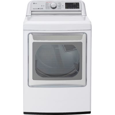 LG DLGX7801WE 7.3 Cu. Ft. Smart Gas Dryer with Steam and Sensor Dry