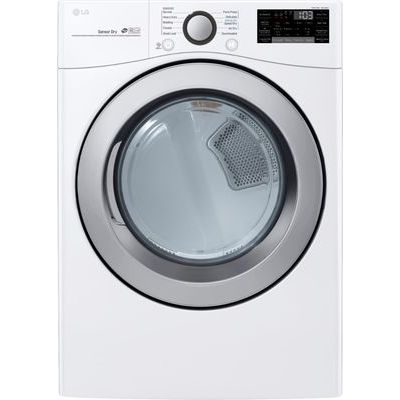 LG DLE3500W 7.4 Cu. Ft. Stackable Smart Electric Dryer with Sensor Dry