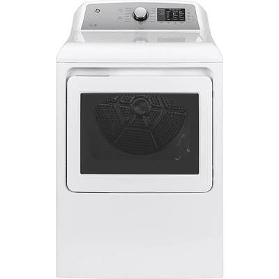 GE GTD72GBSNWS 7.4 Cu. Ft. 12-Cycle Gas Dryer with HE Sensor Dry