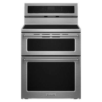 KitchenAid KFID500ESS 6.7 Cu. Ft. Self-Cleaning Freestanding Double Oven Electric Induction Convection Range