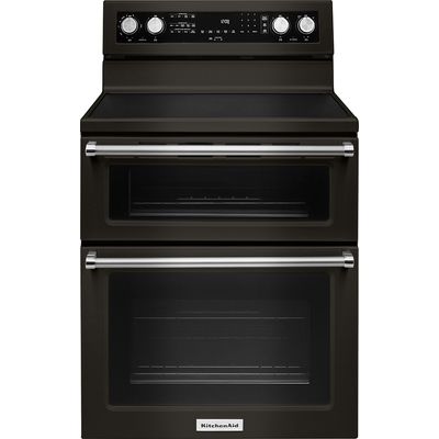 KitchenAid KFED500EBS 6.7 Cu. Ft. Self-Cleaning Freestanding Double Oven Electric Convection Range