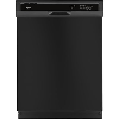 Whirlpool WDF330PAHB 24" Front Control Built-In Dishwasher with 1-Hour Wash Cycle
