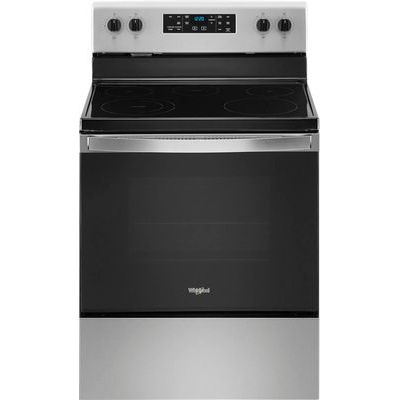 Whirlpool WFE505W0JS 5.3 Cu. Ft. Freestanding Electric Range with Steam-Cleaning and Frozen Bake