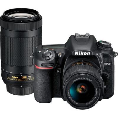 Nikon D7500 DSLR 4K Video Two Lens Kit with 18-55mm and 70-300mm Lenses