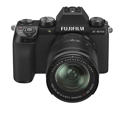 Fujifilm X-S10 Mirrorless Camera Body with XF18-55mmF2.8-4 R Telephoto Lens