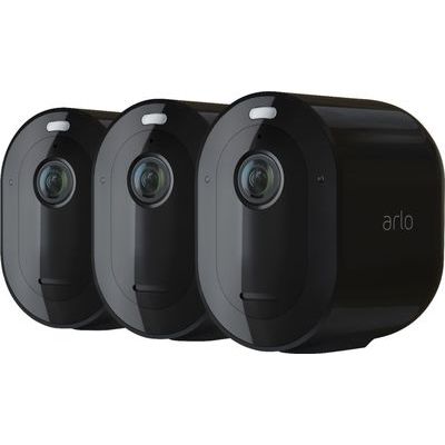 Arlo Pro 4 Spotlight Camera - Indoor/Outdoor 2K Wire-Free Security Camera with Color Night Vision (3-pack)